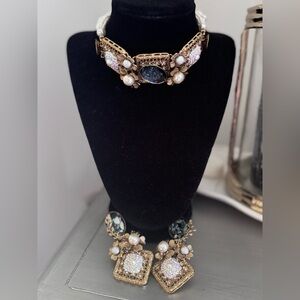 Elegant Gold and Black Women's Jewelry Set